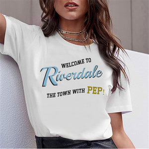 LUSLOS SOUTH SIDE SERPENTS T Shirt Women Sumemr Riverdale Plus Size O-neck Tshirt Snake Print Homme Streetwear Cool T-shirts