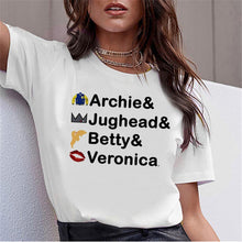 Load image into Gallery viewer, LUSLOS SOUTH SIDE SERPENTS T Shirt Women Sumemr Riverdale Plus Size O-neck Tshirt Snake Print Homme Streetwear Cool T-shirts