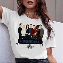 Load image into Gallery viewer, LUSLOS SOUTH SIDE SERPENTS T Shirt Women Sumemr Riverdale Plus Size O-neck Tshirt Snake Print Homme Streetwear Cool T-shirts
