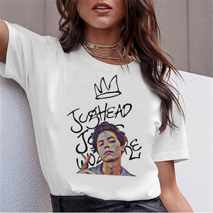 LUSLOS SOUTH SIDE SERPENTS T Shirt Women Sumemr Riverdale Plus Size O-neck Tshirt Snake Print Homme Streetwear Cool T-shirts